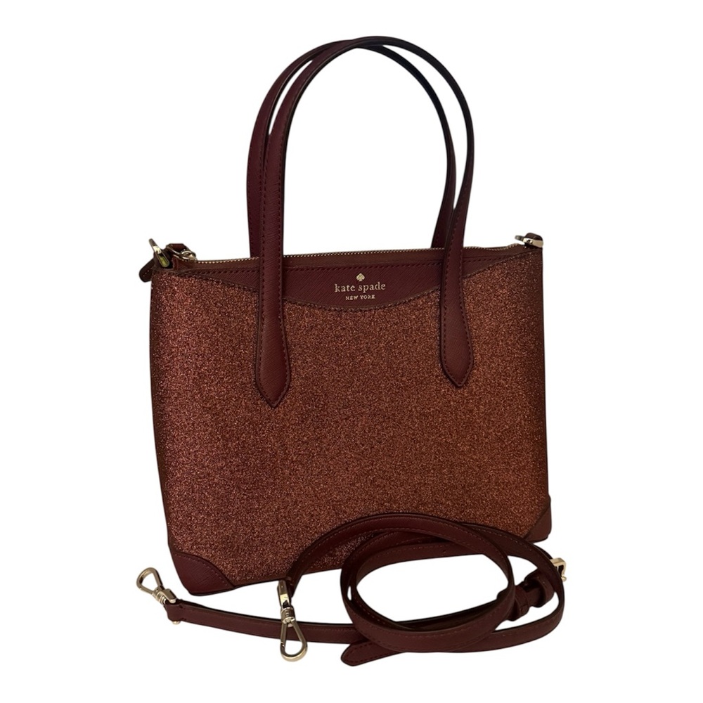 Kate Spade Shimmy Glitter Satchel – Deep Nova (Style K4625) – Excellent Used Con